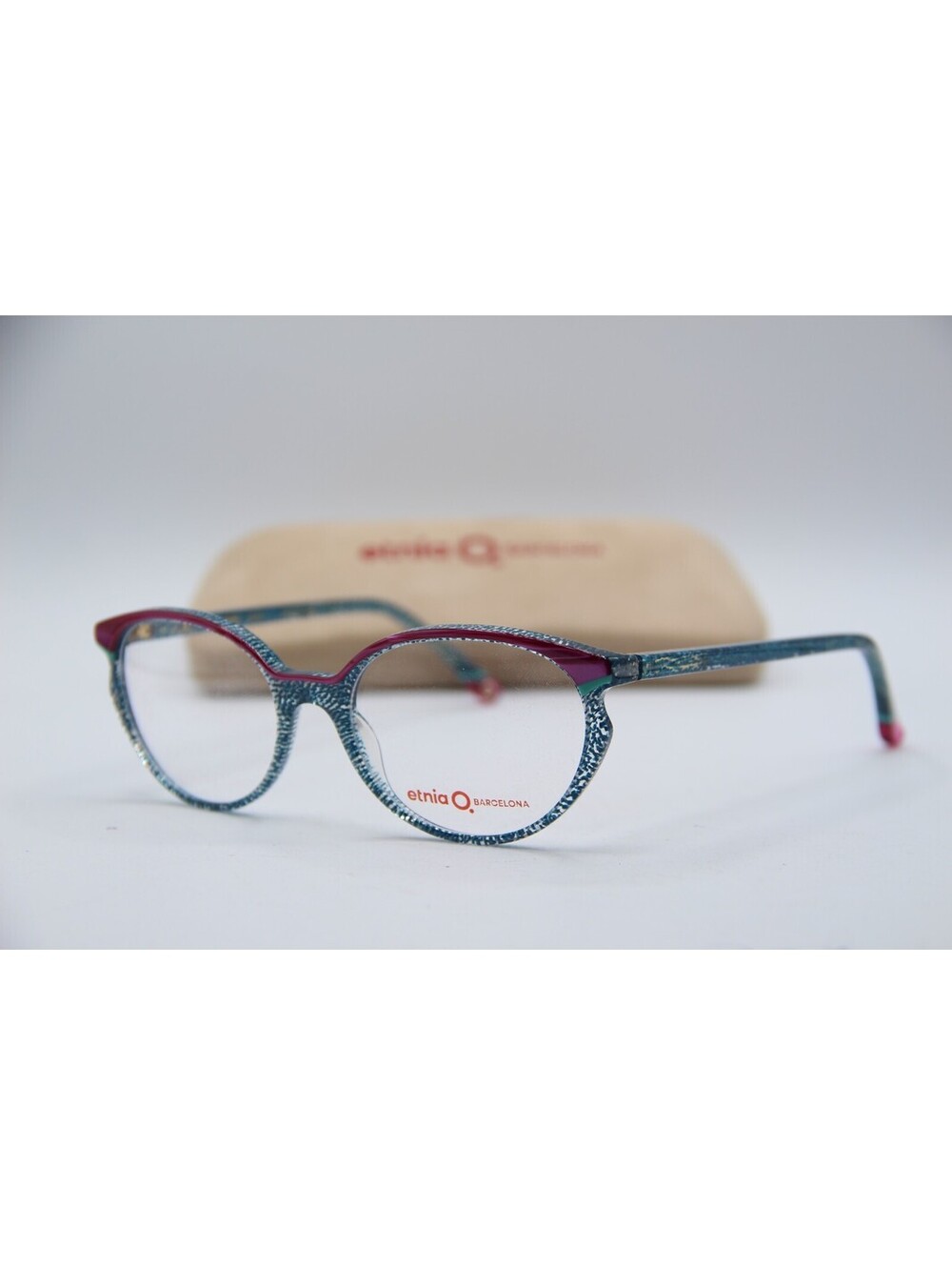 Etnia Antibes Blfu, Blue Fuchsia Authentic Eyeglasses 53-17 140